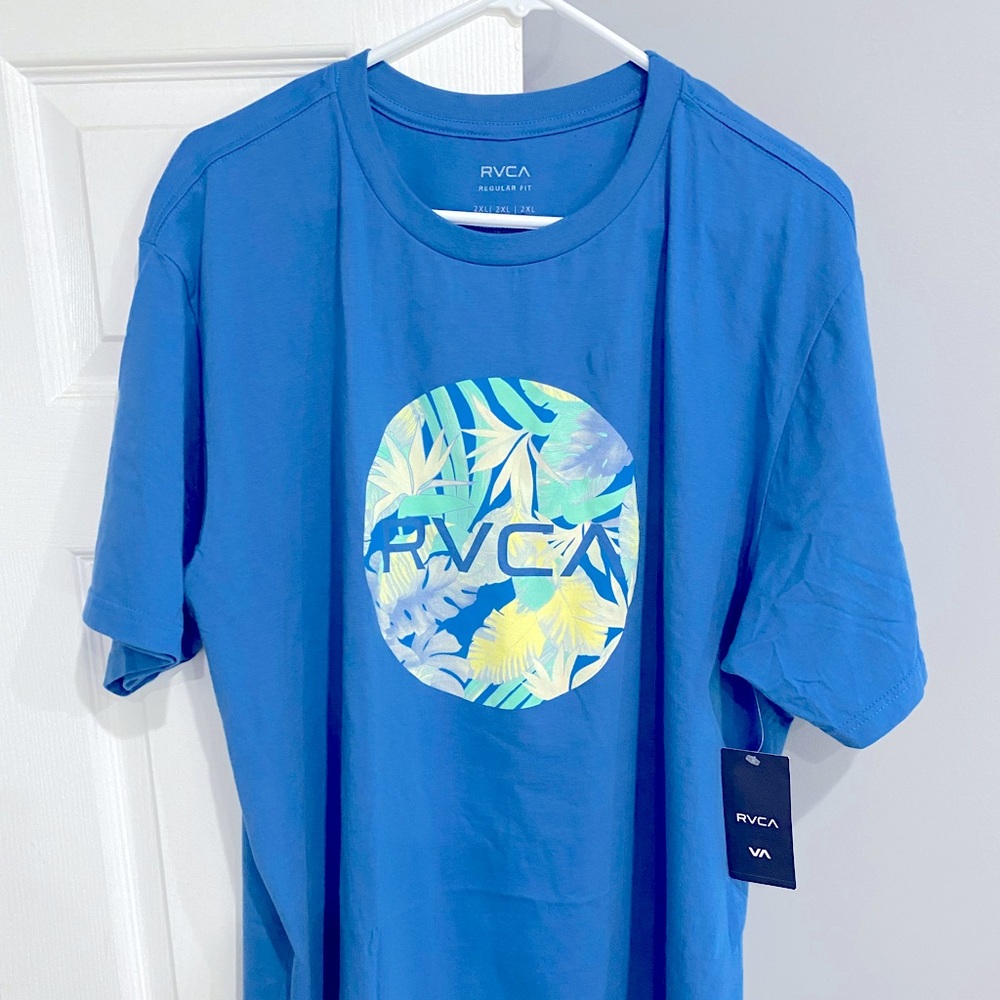 RVCA men’s graphic tee Blue 2XL. NWT